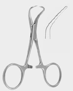 Затискач БАКХАУСА (BACKHAUS) для операційної білизни, 11,0 см (cm).